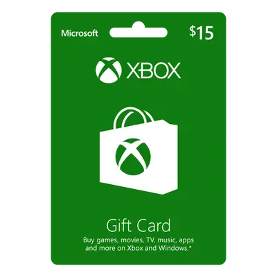 مايكروسوفت، بطاقة هدايا اكس بوكس 15 دولار